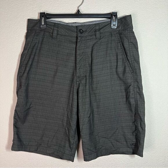 O'Neill Black Gingham‎ Flat Front Shorts Men’s Size 32 - Picture 1 of 6
